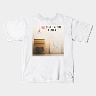 I love Scandinavian design Kids T-Shirt